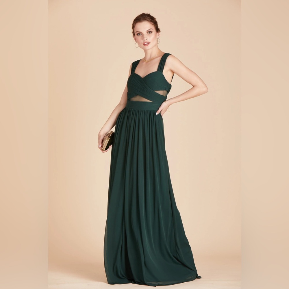 Birdy Grey ELSYE DRESS MESH EMERALD Small NEW NWT BRIDESMAID WEDDING GREEN